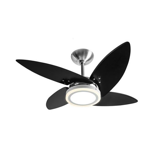 Ventilador Tron Azzam Led 220V 4 Pas 3 Temp. Cor Alumínio Preto
