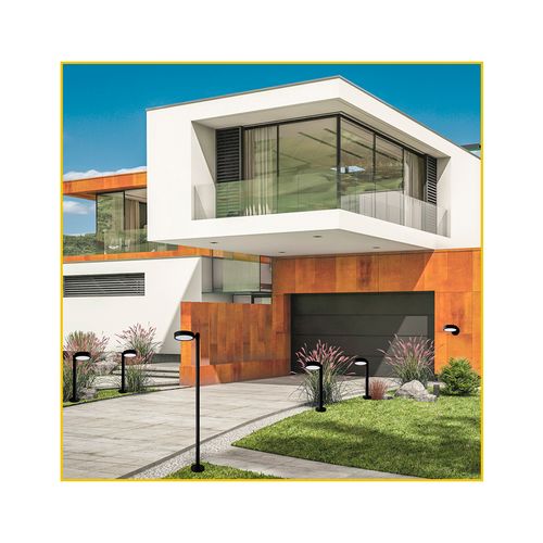 Poste de Jardim Startec Led 60x19,5x27cm 12W 3000K Preto — Ref. 100310030