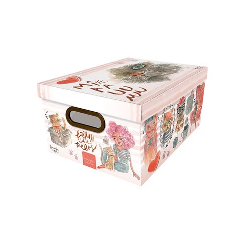 Caixa Organizadora Protea Retangulo M 38x29x18,5 Gato 2214.0