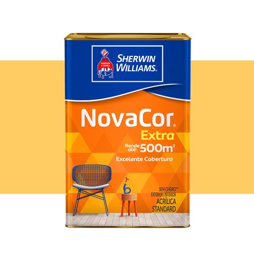 Tinta Sherwin Williams Novacor Extra Fosco Amarelo Canário 18 Litros 38420506