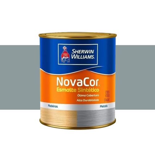Tinta Sherwin Williams Novacor Esmalte Sintético Alto Brilho Cinza Médio 0,9 Litros 31140302