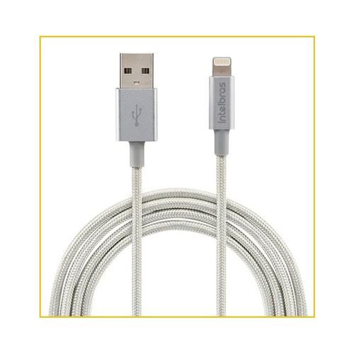 Cabo Intelbras USB Lightning 1,5M Nylon Branco EUAL 15PB 483