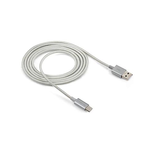 Cabo Intelbras USB-C 1,5 Metros Nylon Branco EUAC 15NB 48300