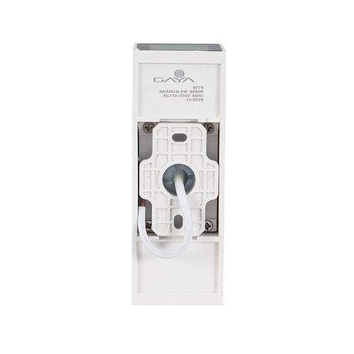 Arandela Gaya Focus Slim 3,2x4,2x12Cm 5W IP65 3000K Branco Retangular 9774