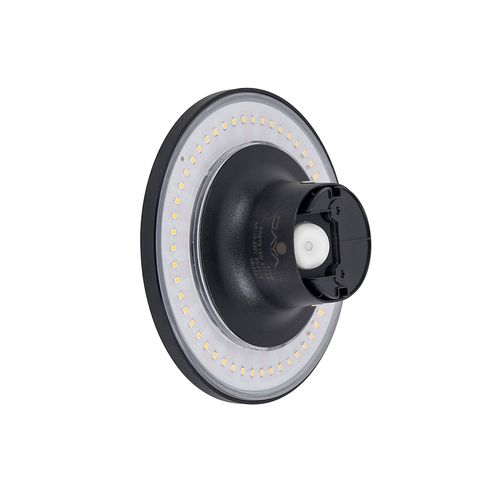 Arandela Gaya Eclipse 6x16x16Cm 12W IP65 3000K Preto Redondo 3144