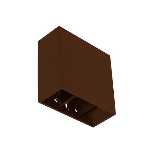 Arandela Gaya Focus Facho Duplo 5,2x12,1x12,1Cm 4W IP65 3000K Marrom Quadrado 3140