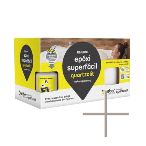 Rejunte Quartzolit Epoxi Superfacil Cinza Outono 1Kg 0574.00019.0001CX