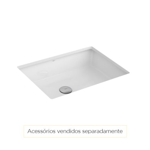 Cuba Deca Embutir/Sobrepor Retangular 56,5x40,5cm Branco L.1061.17