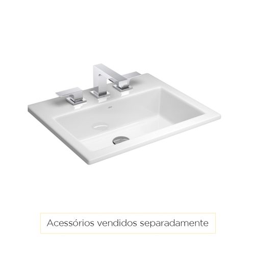Cuba Deca Sobrepor Retangular com Mesa 54x43cm Branco L.840.17