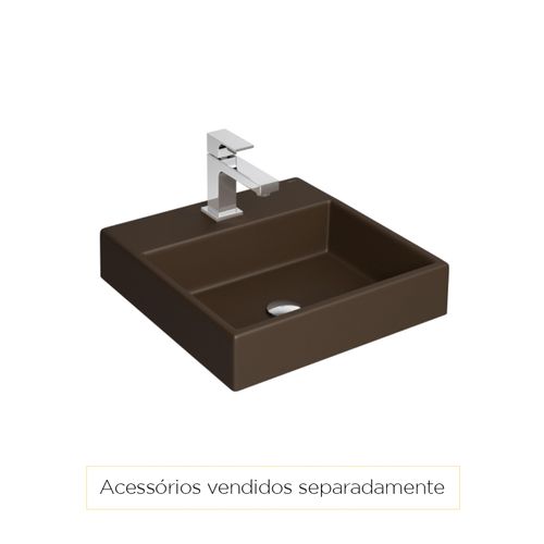 Cuba Deca Apoio Quadrada com Mesa Marrom Fosco L.73.22
