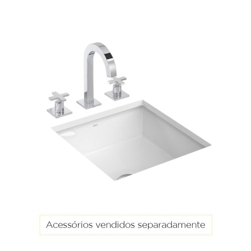 Cuba Deca Embutir Quadrada 41cm Branco L.701.17