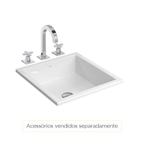 Cuba Deca Sobrepor Quadrada 41cm Branco L.700.17
