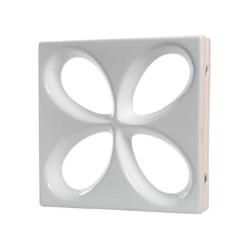 Cobogó Manufatti Porcellana 30x30 Floral Branco Brilho