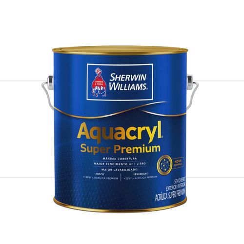 Tinta Sherwin Williams Aquacryl Fosco Branco 3,6 Litros 8870001