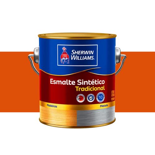 Tinta Sherwin Williams Metalatex Esmalte Sintentico Alto Brilho Laranja 3,6 Litros 7312201