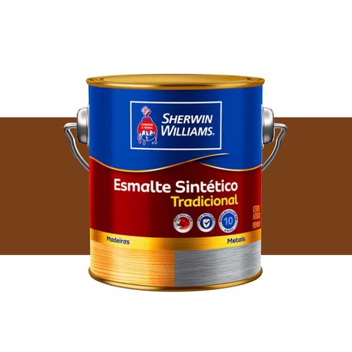 Tinta Sherwin Williams Metalatex Esmalte Sintentico Alto Brilho Marrom Conhaque 3,6 Litros 7311901