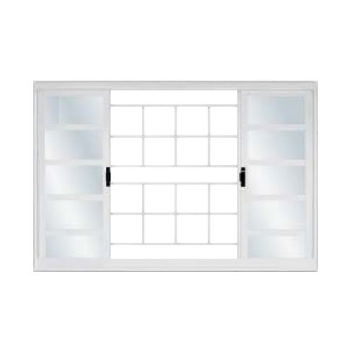 Vitro MGM 100x150x70Cm Sul Branco com Grade Quadriculada sem Vidro ID 13321 - Aço