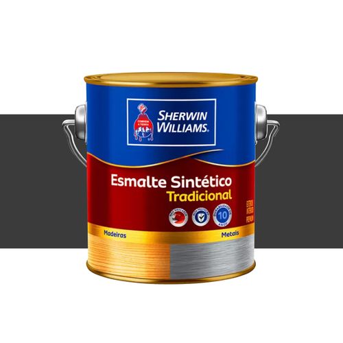 Tinta Sherwin Williams Metalatex Esmalte Sintentico Alto Brilho Cinza Escuro 3,6 Litros 7312701