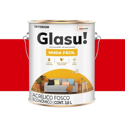 Tinta Glasu Eco Fosco Paixao 3,6 Litros 50147022