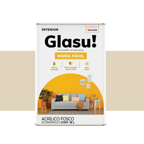 Tinta Glasu Eco Fosco Palha 18 Litros 53429232