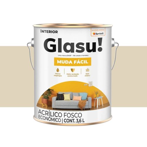 Tinta Glasu Eco Fosco Palha 3,6 Litros 53429338