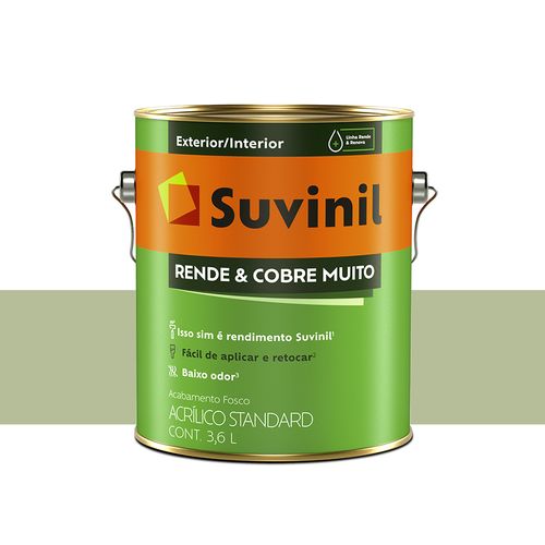 Tinta Suvinil Rende e Cobre Muito Fosco Uva Verde 3,6 Litros 5032130/50321305