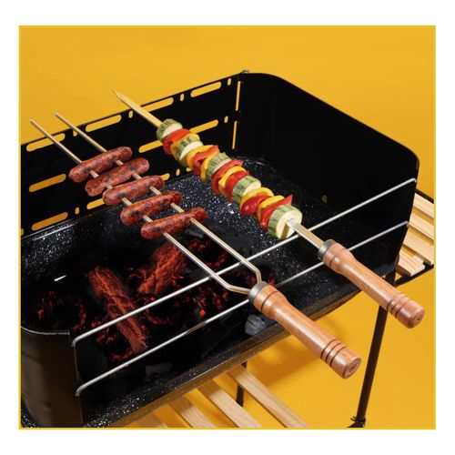 Espeto Mor Alumino Duplo 70cm  003253
