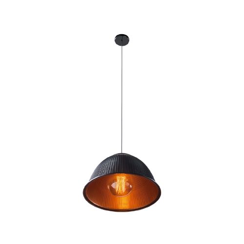 Pendente Demi Meia Bola 31cm Preto/Cobreado 1Xe27 6033