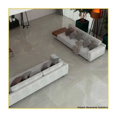Piso Porcelanato Eliane 120X120 Valenciano Gris Acetinado Retificado 8045