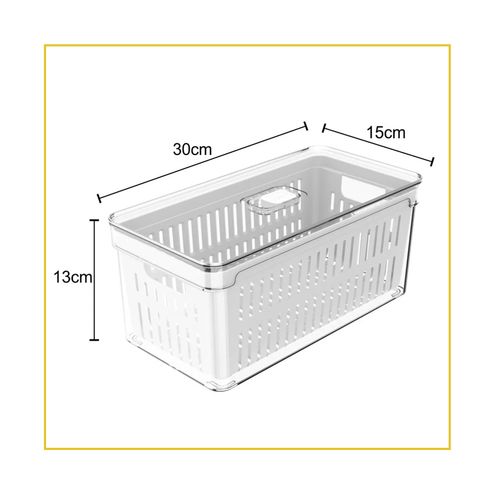 Organizador De Geladeira OU Fresh C/Cesto 5 Litros 0F350 Nat