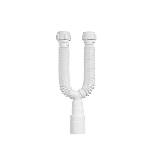 Sifão Luconi Duplo Intelig com Porca Plastica Branca 1557