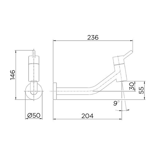 Torneira Docol Lavatório Parede Nova Loggica Cromado 1137106