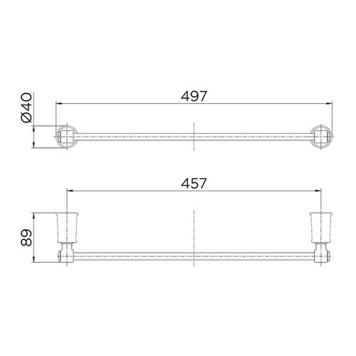 Porta Toalha Docol Bast Rosto Arabella Cromado 00537106
