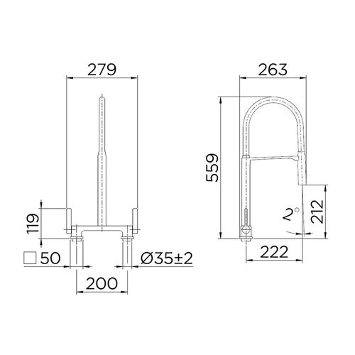 Misturador Docol Cozinha Mesa Docolcity Bica Alta Cromado/Black 7387