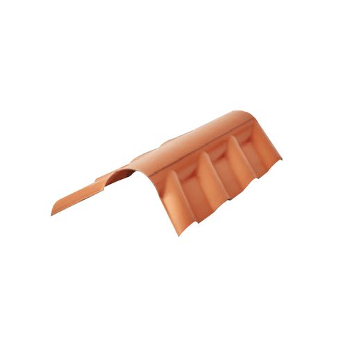Cumeeira Espigão Afort Plan Articulada Inferior 103x27Cm Terracota P3030025