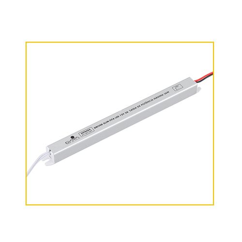 Driver Gaya Slim Fita Led 3A 36W IP20 Entrada Bivolt Saída 12V 9365