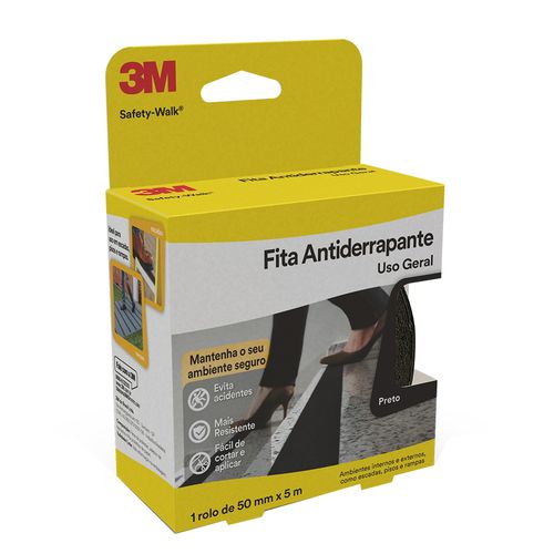 Fita 3M Antiderapante Saf-Walk 50mmx05m Preta H0001912452