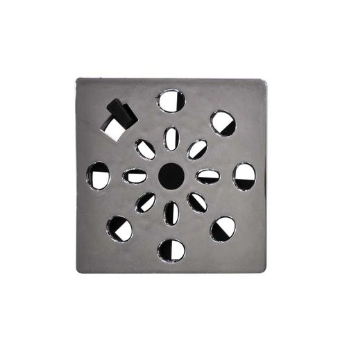 Grelha Astra 10,2x10,2Cm Quadrada ABS Cromada Anti-Inseto GRB-4/AS