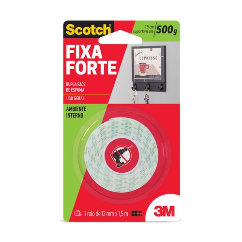 Fita 3M Fixa Forte 109 Dupla Face 12mmx1,5M Hb487647/Hb004750178