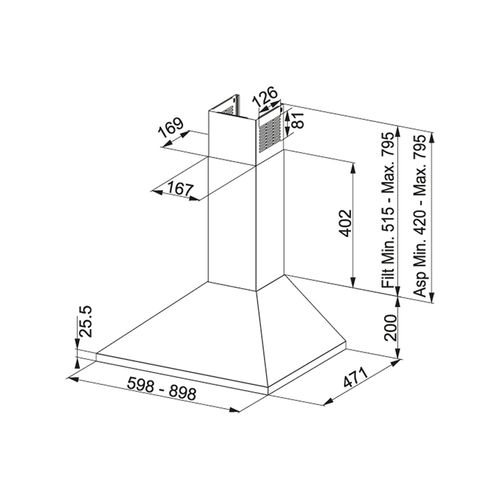 Coifa Franke Parede Cartesio 90cm 127V 11367