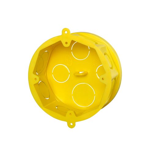 Caixa Luz PVC Krona 4X4 Octogonal Fundo Móvel Amarela 1255
