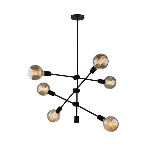 Pendente Startec Circuito 6xE27 Preto 149260094