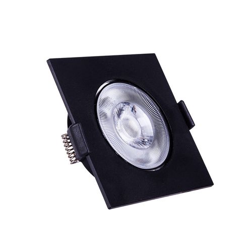 Spot Startec Led PP 5W Quad. 3000K Preto 148160100
