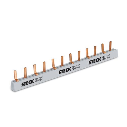 Barramento Steck Bifásico 12 Módulos S2F210B