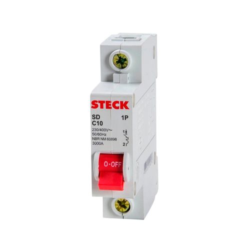Disjuntor Steck Monofásico 10A SDD61C10