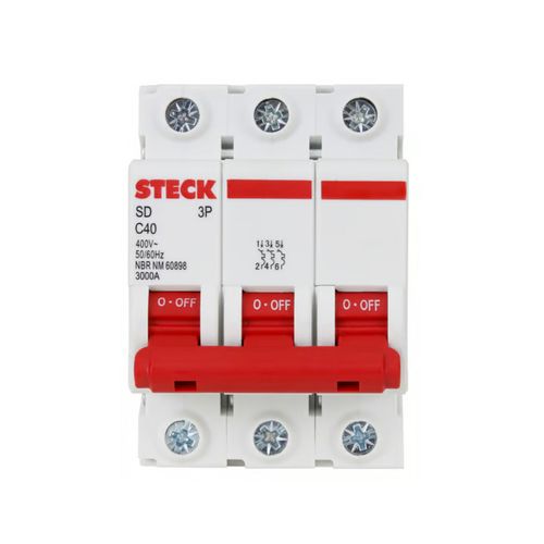 Disjuntor Steck Din Trifásico 40A SDD63C40