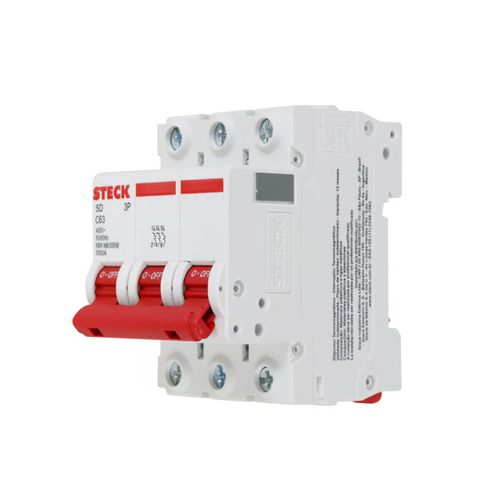 Disjuntor Steck Din Trifásico 63A SDD63C63