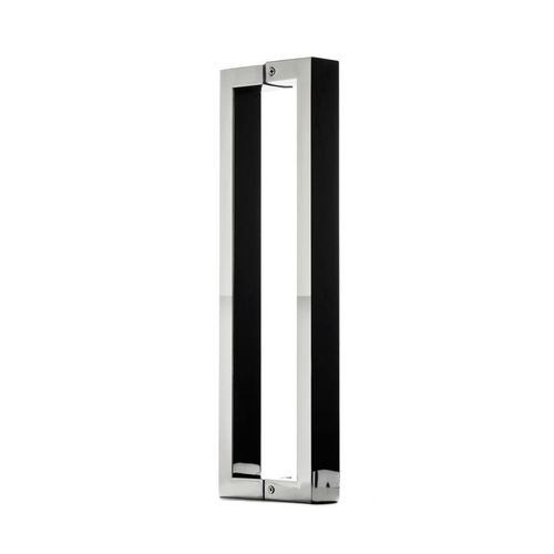 Puxador WF Quartzo 40Cm Duplo Vidro/Madeira Polido