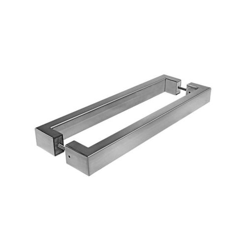 Puxador WF Cairo 60Cm Duplo Vidro/Madeira Inox Polido