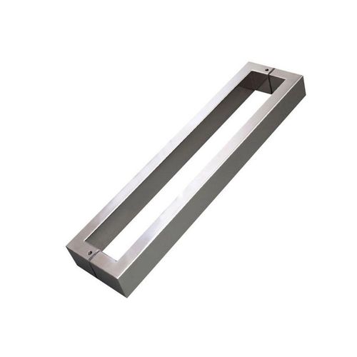 Puxador WF Lisboa 80Cm Duplo Vidro/Madeira Inox Polido